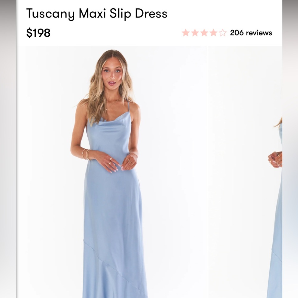 Tuscany Blue Maxi Slip Dress - Small, Titanium Blue
